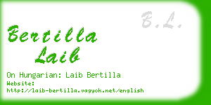 bertilla laib business card